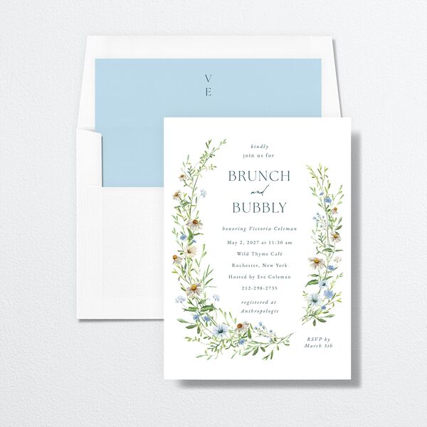 Wildflower Border Bridal Shower Invitations Stream Signature Standard