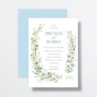 Wildflower Border Bridal Shower Invitations Stream Signature Standard