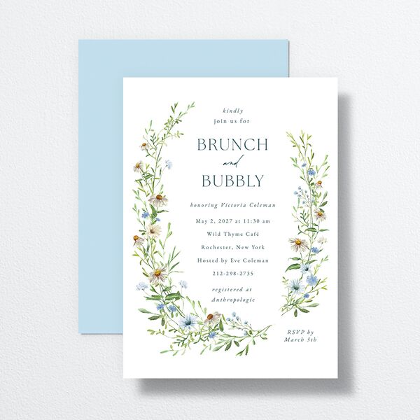 Wildflower Border Bridal Shower Invitations Stream Signature Standard