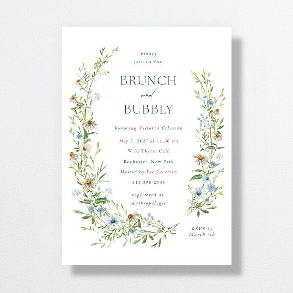 Wildflower Border Bridal Shower Invitations Stream Signature Standard