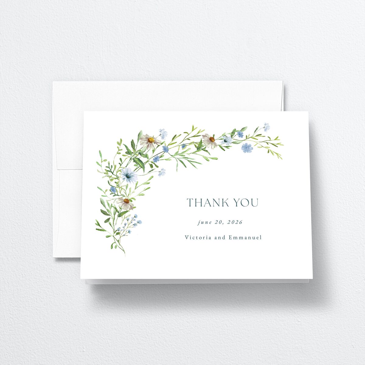 Wildflower Border Thank You Cards Stream