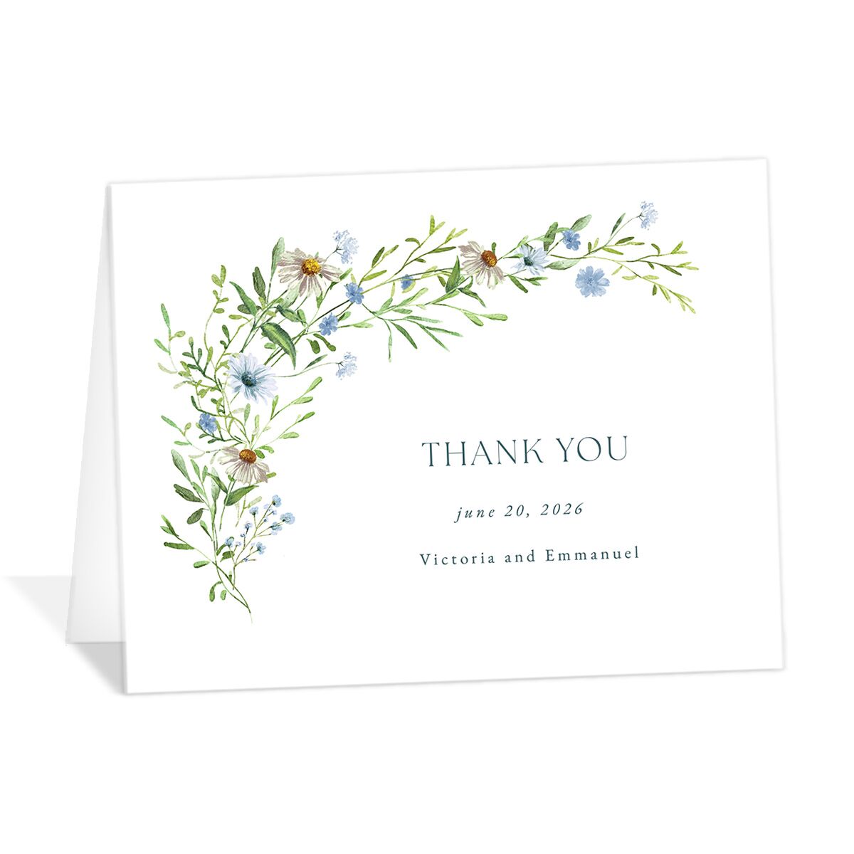 Wildflower Border Thank You Cards
