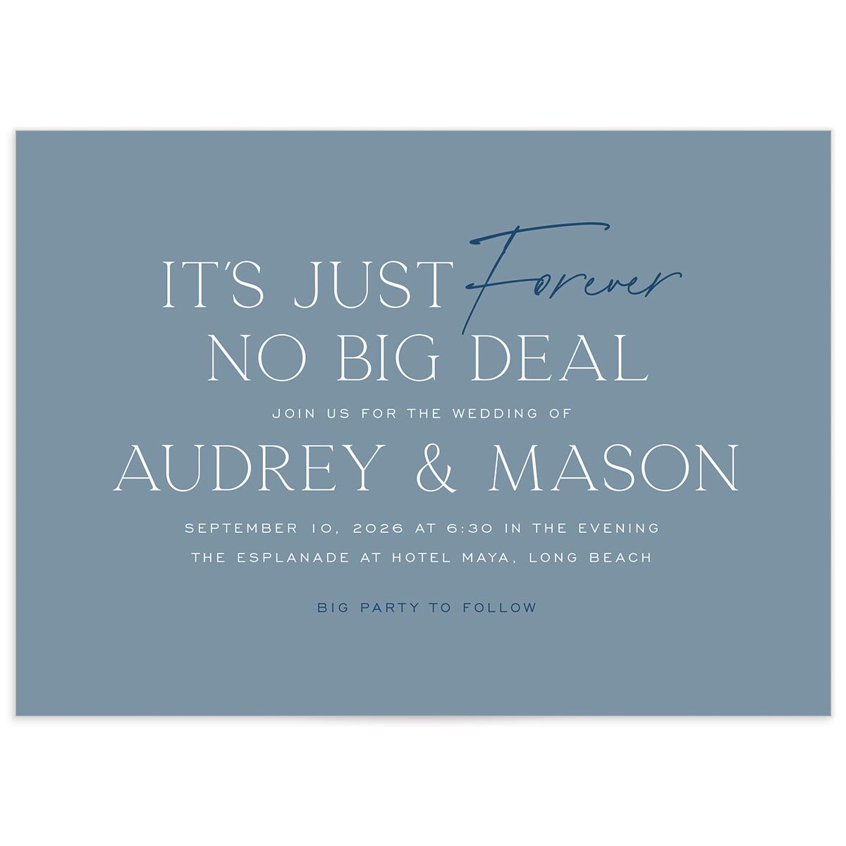 No Big Deal Wedding Invitations
