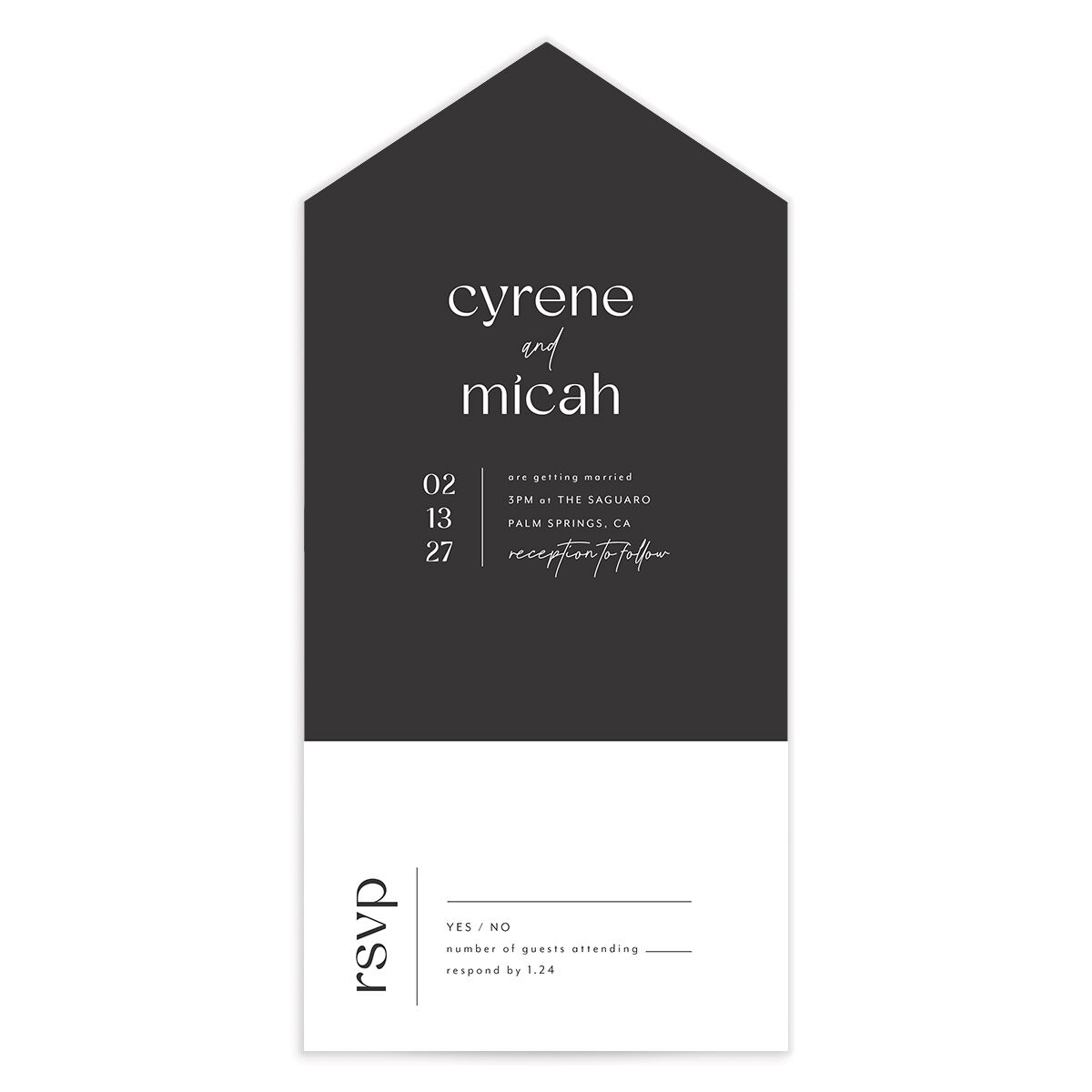 Simply Stated All-in-One Wedding Invitations