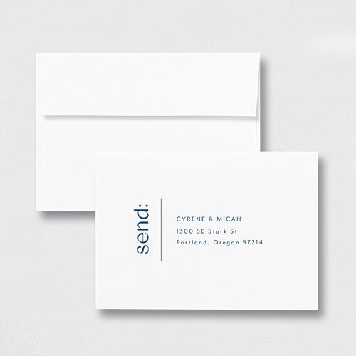 Simply Stated Wedding Response Card Standard Envelopes White Standard Maritime Return Address Signature