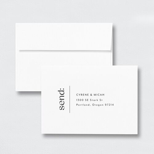 Simply Stated Wedding Response Card Standard Envelopes White Standard Bisque Return Address Signature