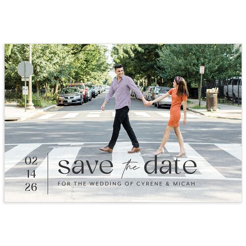 Simply Stated Save The Date Postcards Pure White