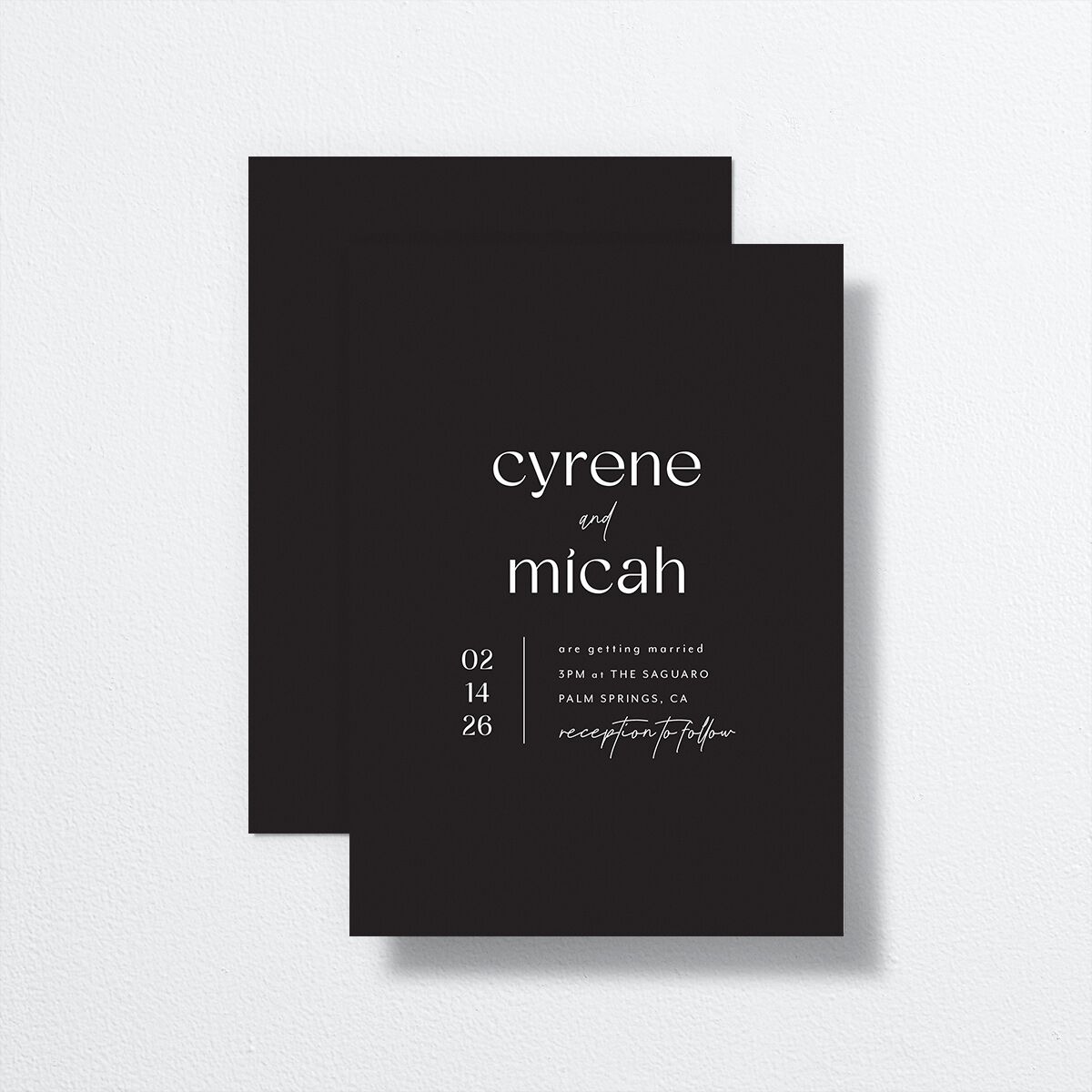 Simply Stated Wedding Invitations Licorice Signature No