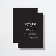 Simply Stated Wedding Invitations Licorice Signature No