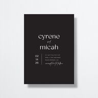 Simply Stated Wedding Invitations Licorice Signature No