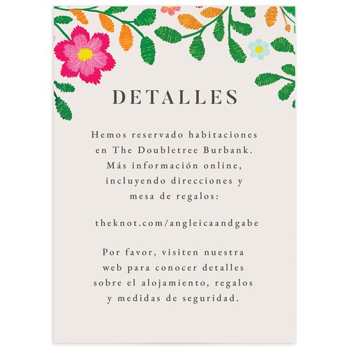 Bordados Florales Wedding Enclosure Cards
