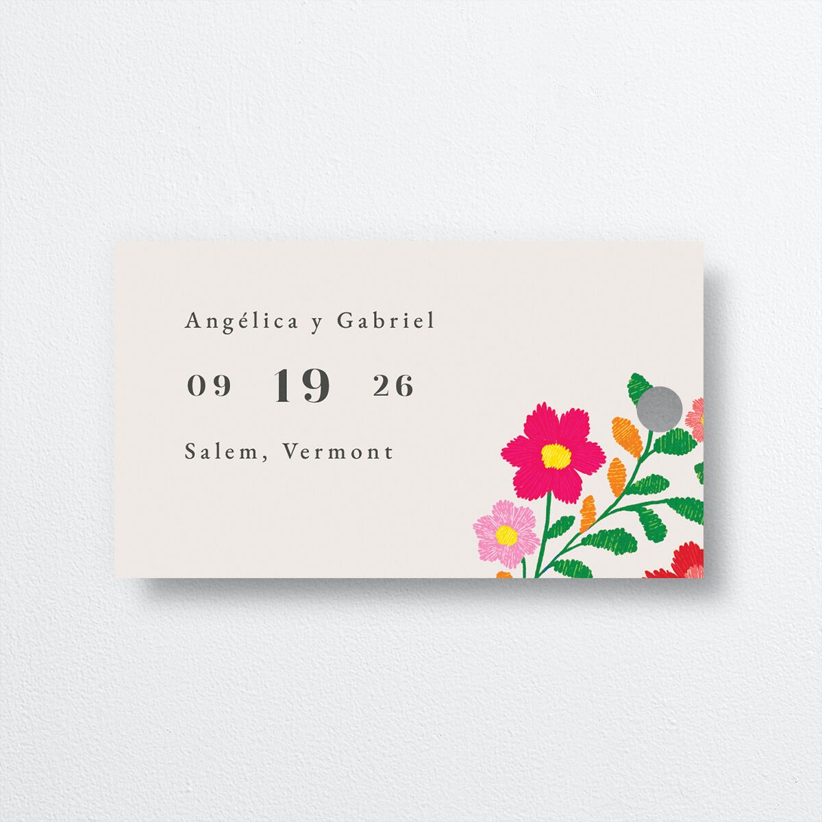 Bordados Florales Favor Gift Tags back in white