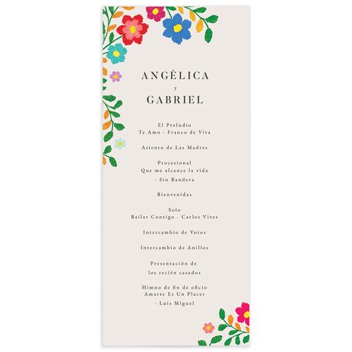 Bordados Florales Wedding Programs - 
