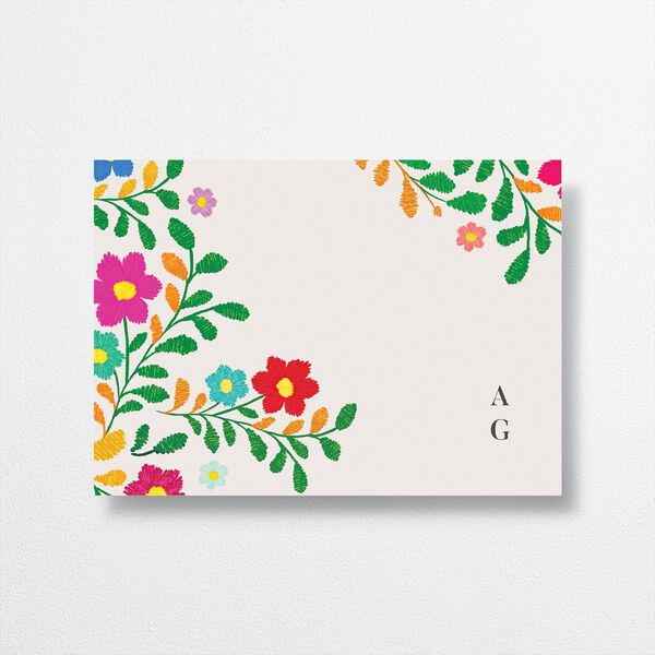 Bordados Florales Wedding Response Cards back