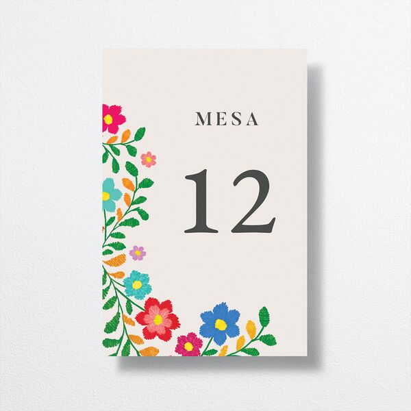 Bordados Florales Table Numbers front