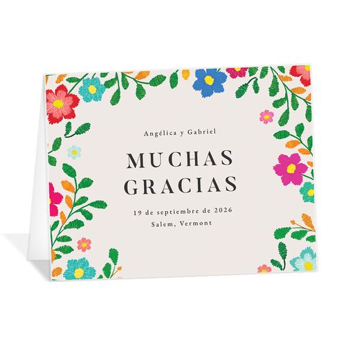 Bordados Florales Thank You Cards - 