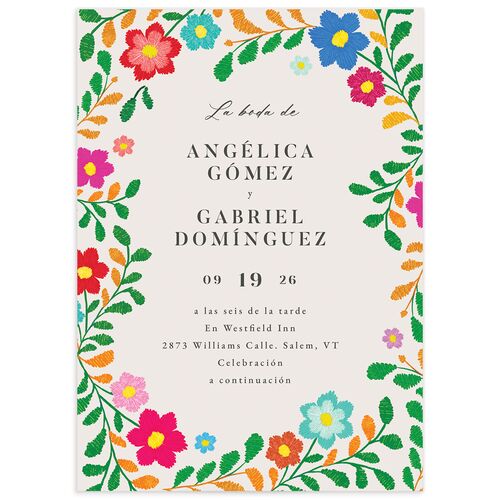 Bordados Florales Wedding Invitations - 