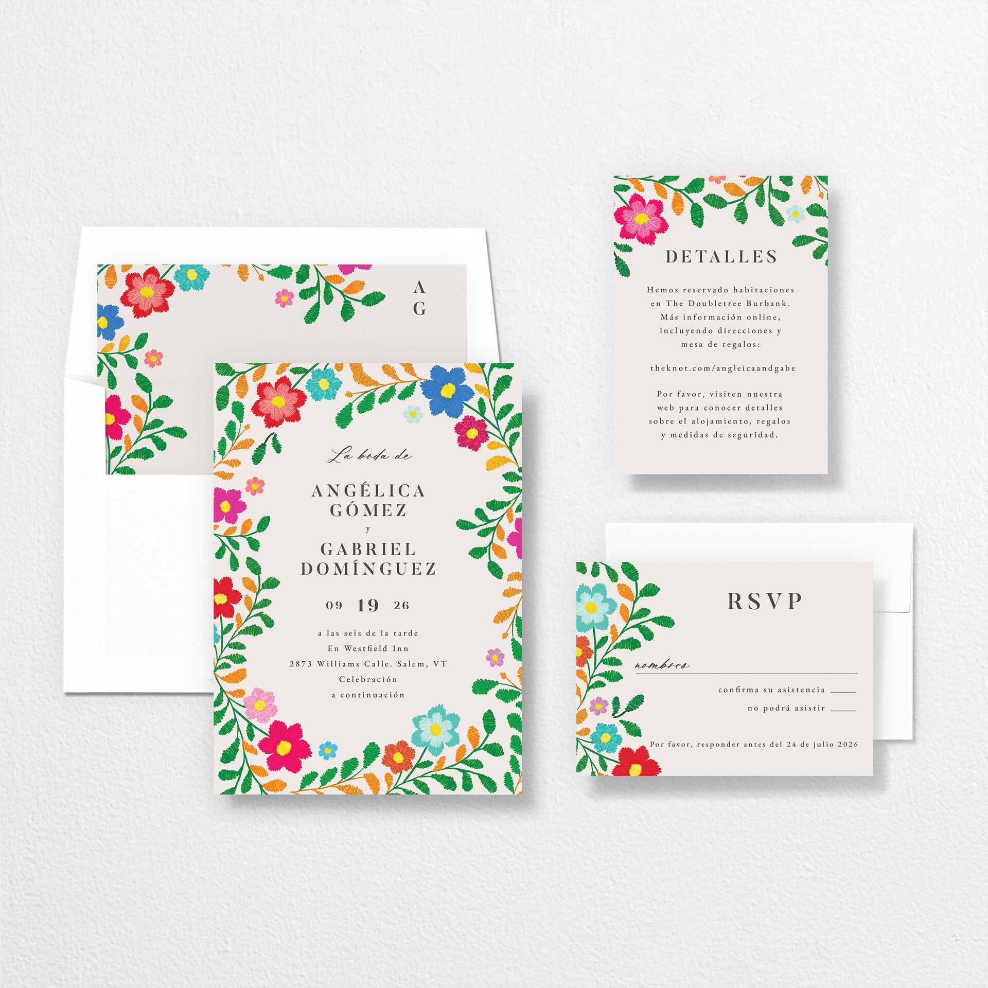 Bordados Florales Wedding Invitations — view 5