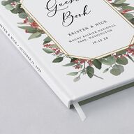 Eucalyptus Frame Wedding Guest Book Pure White
