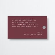 Beloved Union Favor Gift Tags Merlot Signature