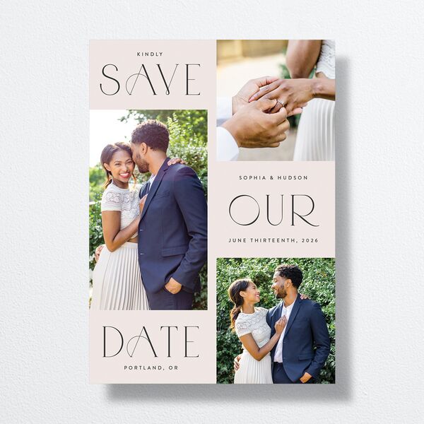 Beloved Union Save The Date Cards front in Red