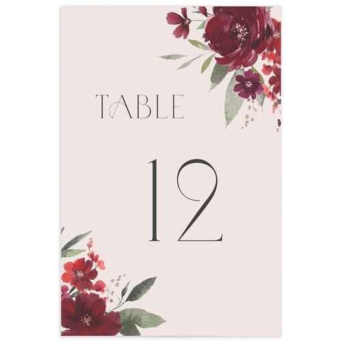Beloved Union Table Numbers Merlot Signature