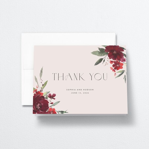 Beloved Union Thank You Cards Merlot