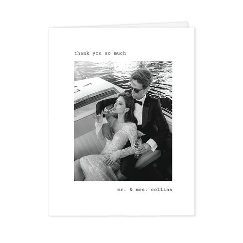 Elegant Sign Off Thank You Cards Pure White