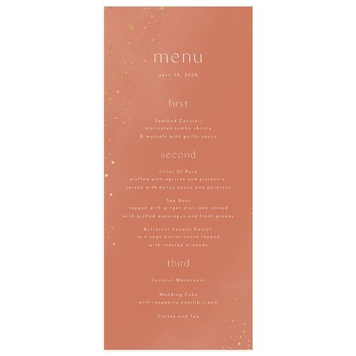 Shimmer Dust Menus Gold Steel Gray Signature