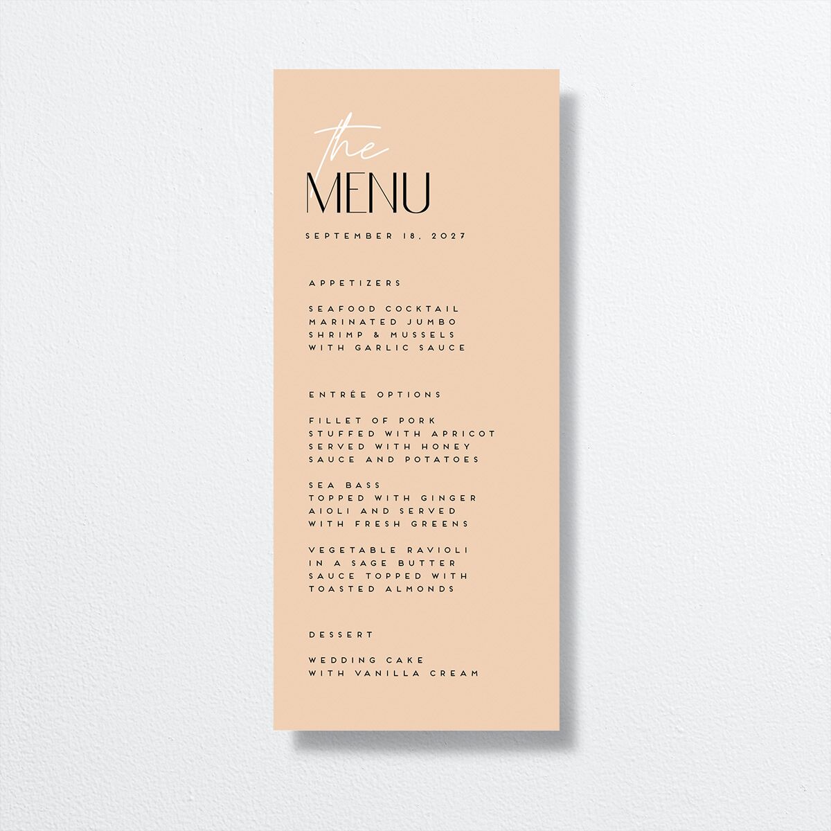 Headline Menus Licorice Signature