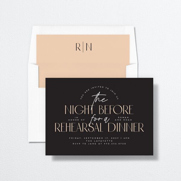 Headline Rehearsal Dinner Invitations Licorice Signature