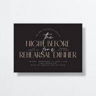Headline Rehearsal Dinner Invitations Licorice Signature