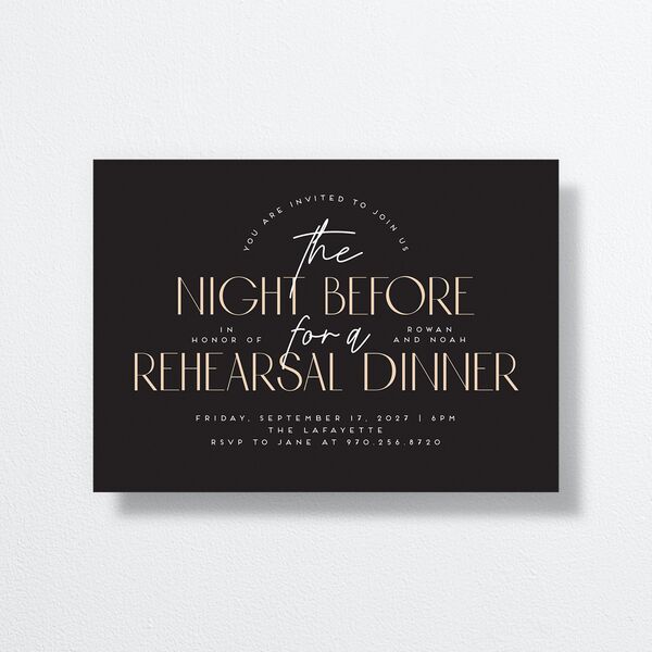 Headline Rehearsal Dinner Invitations Licorice Signature