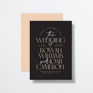 Headline Wedding Invitations Licorice Signature No