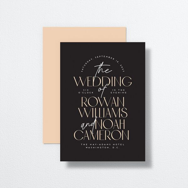 Headline Wedding Invitations Licorice Signature No