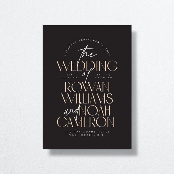 Headline Wedding Invitations Licorice Signature No