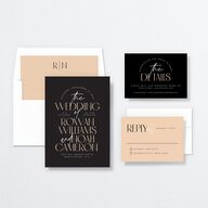 Headline Wedding Invitations Licorice Signature No