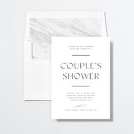 Just Us Bridal Shower Invitations Pure White Signature Standard