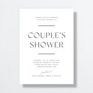 Just Us Bridal Shower Invitations Pure White Signature Standard