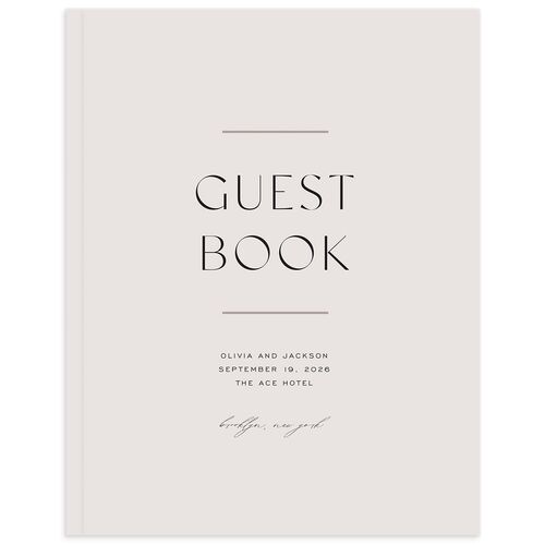 Just Us Wedding Guest Book Pebble