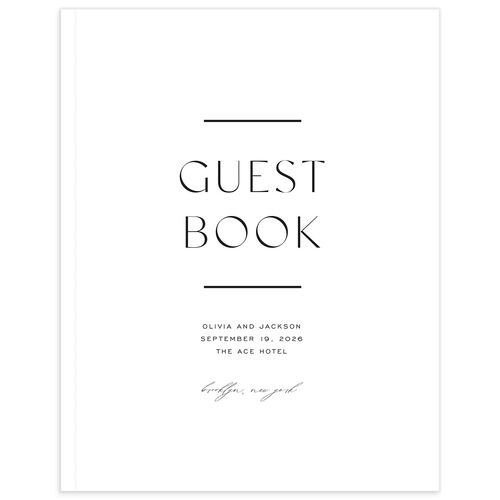 Just Us Wedding Guest Book Pure White