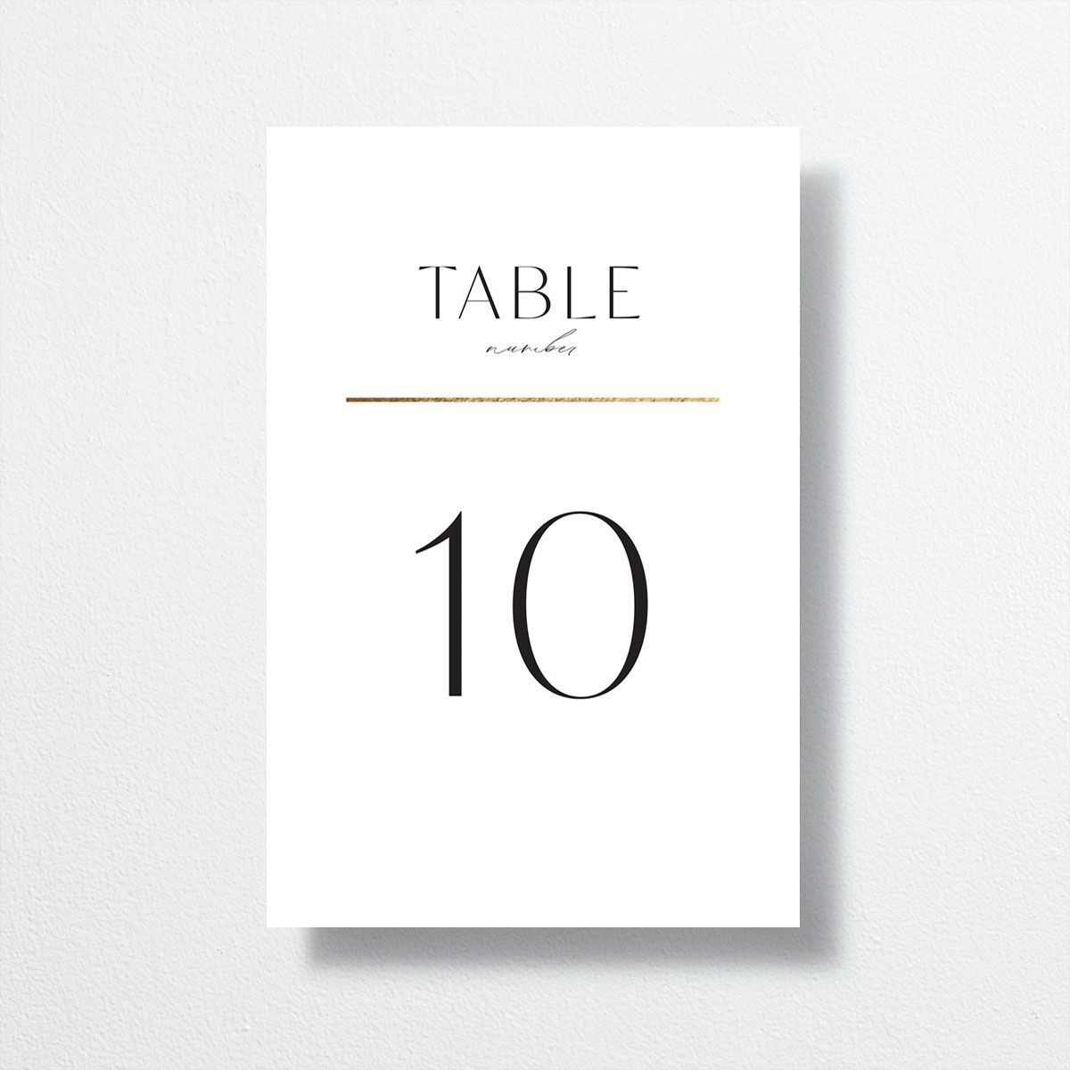 Just Us Table Numbers Gold Pure White Signature