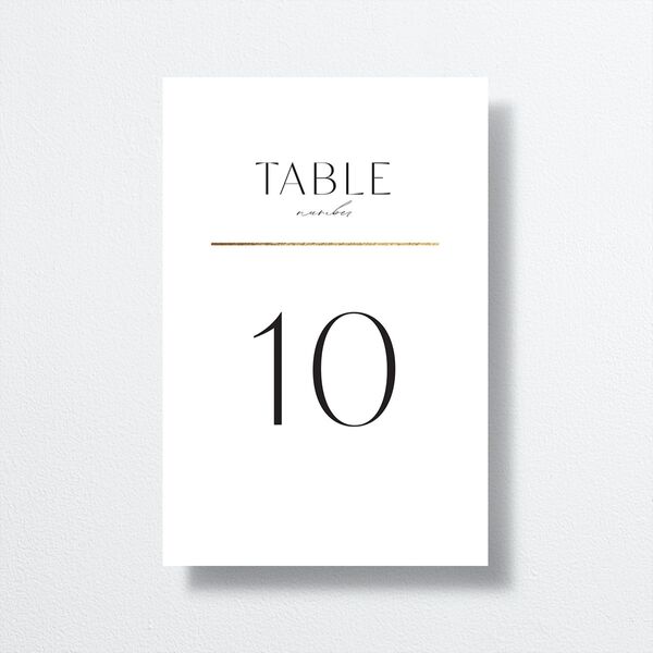 Just Us Table Numbers Gold Pure White Signature