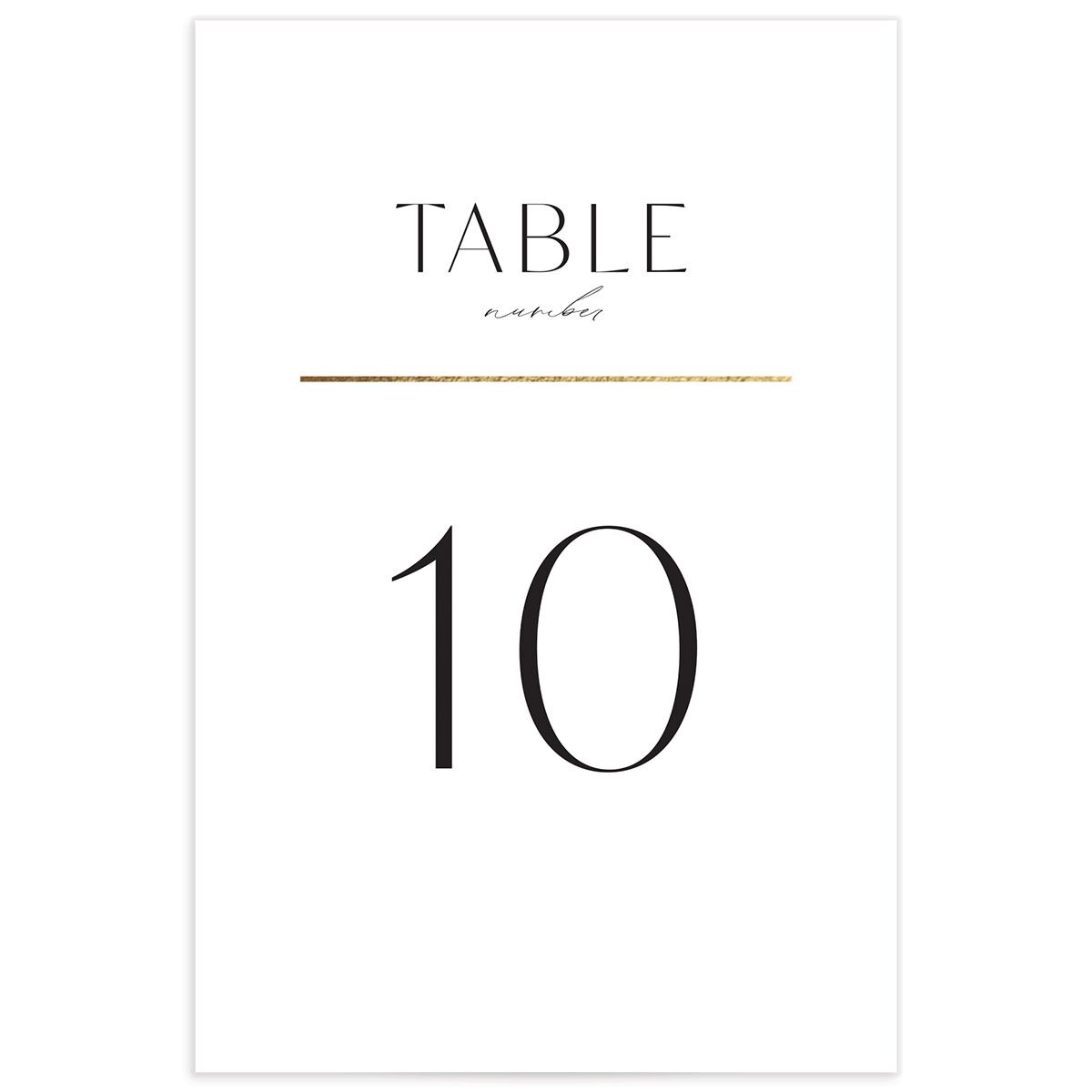 Just Us Table Numbers