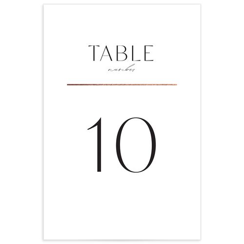 Just Us Table Numbers Rose Gold Pure White Signature smooth