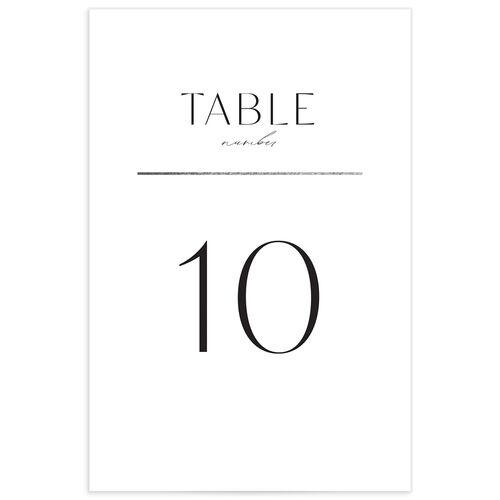 Just Us Table Numbers Silver Pure White Signature