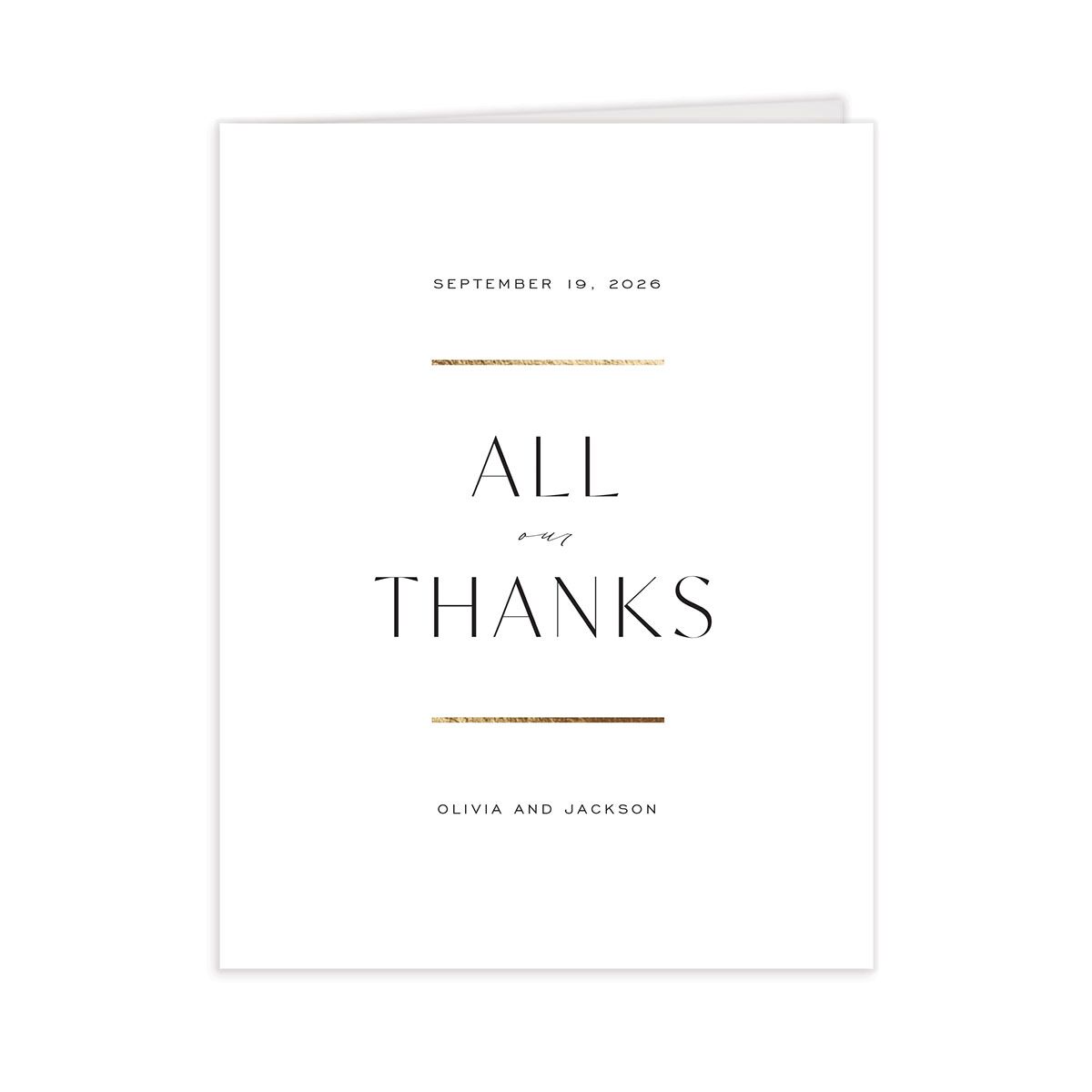Just Us Thank You Cards