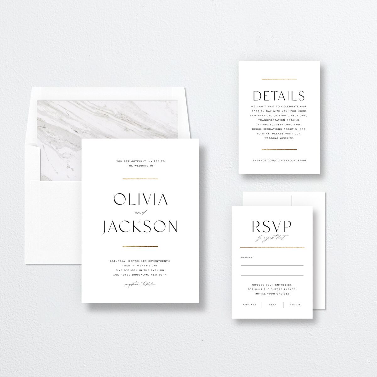 Just Us Wedding Invitations Gold Pure White Signature No Standard