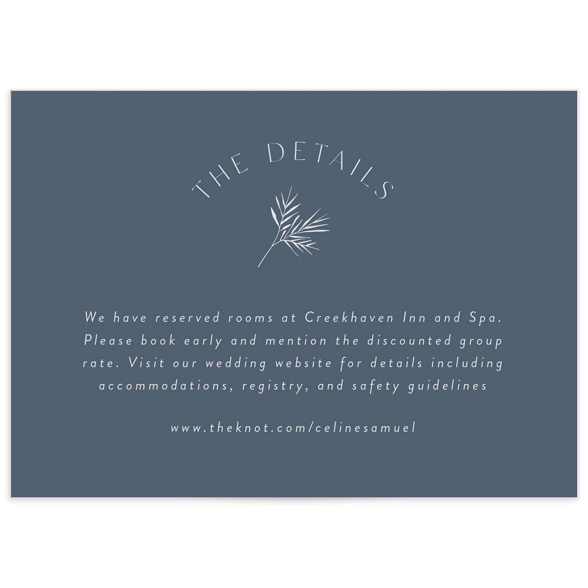 Subtle Sprig Wedding Enclosure Cards