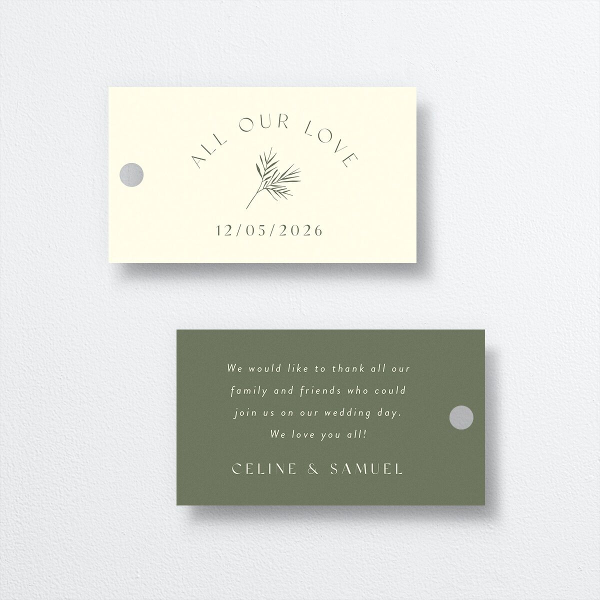 Subtle Sprig Favor Gift Tags Dark Camo Signature